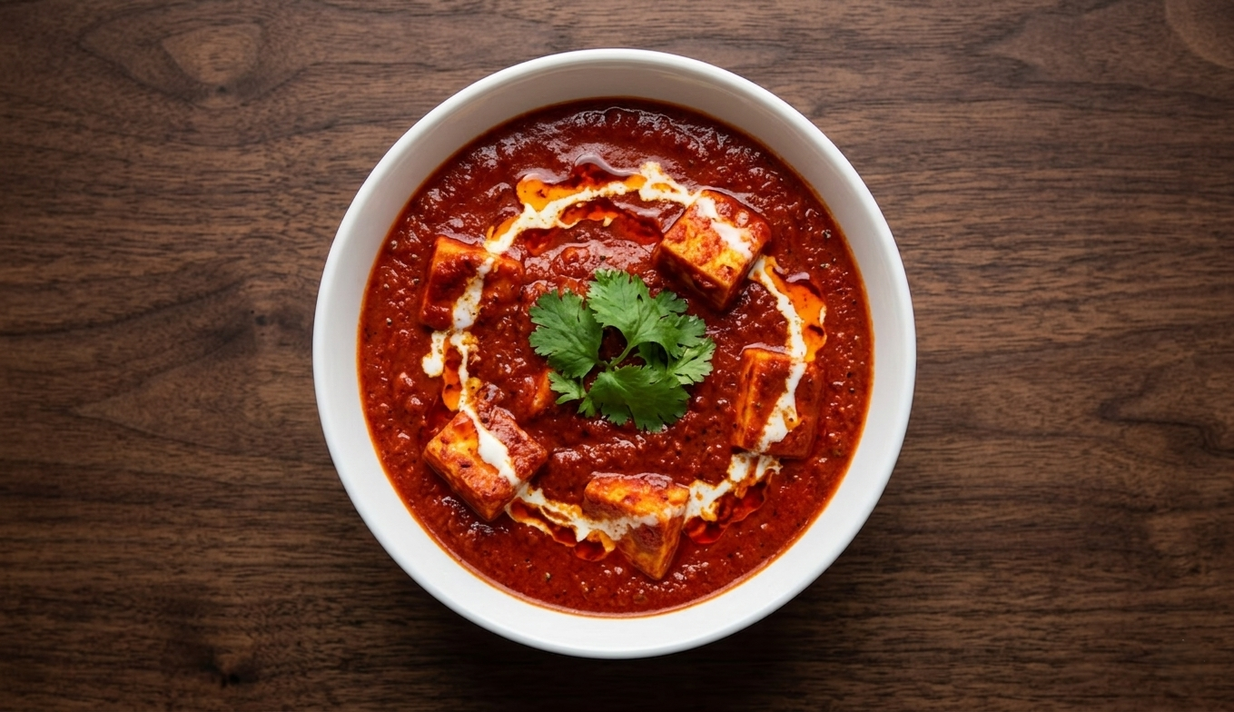 Paneer lababdar vegetarian curry at Chilli Chutney Street Kitchen Winnipeg