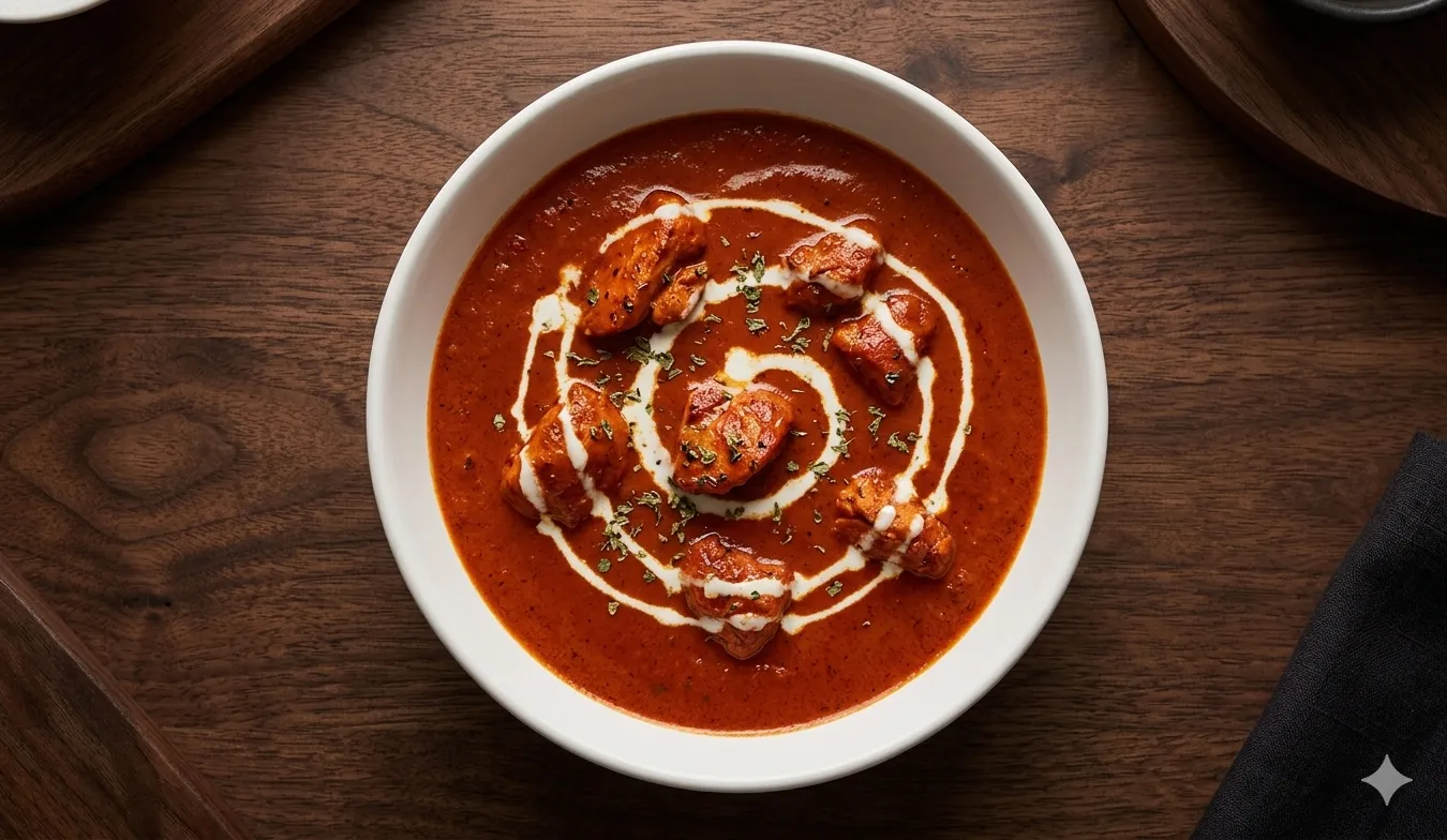 Butter chicken — house special at Chilli Chutney Street Kitchen, Indian restaurant Winnipeg
